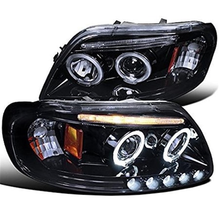 Overtime 1997-2003 Ford F150 LED Halo Projector Headlight - Smoke OV1187820